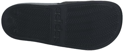 adidas Unisex Adilette Shower Slides Sandal, Black/Black/Matte Gold, 8 US Men