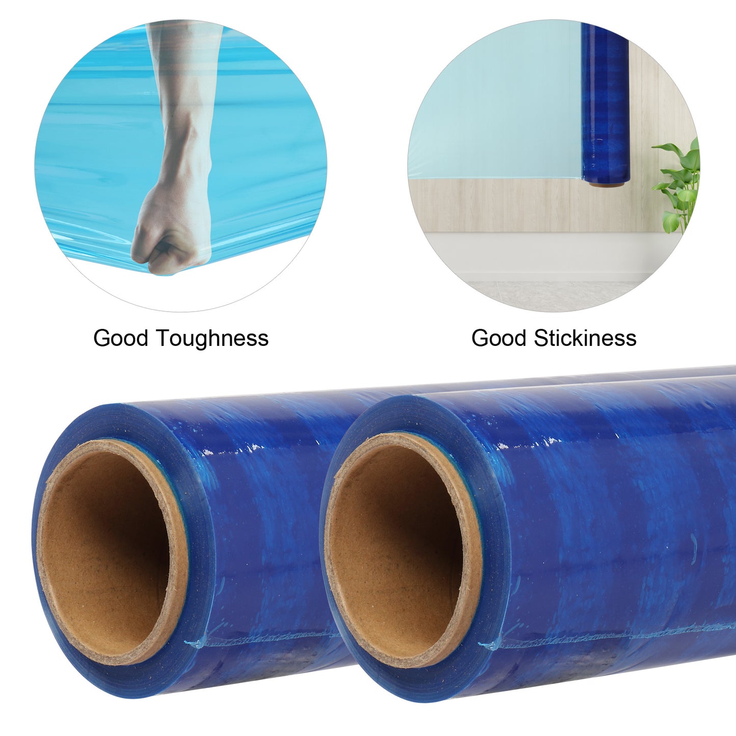 4pcs Polyethylene Wrapping Film Blue