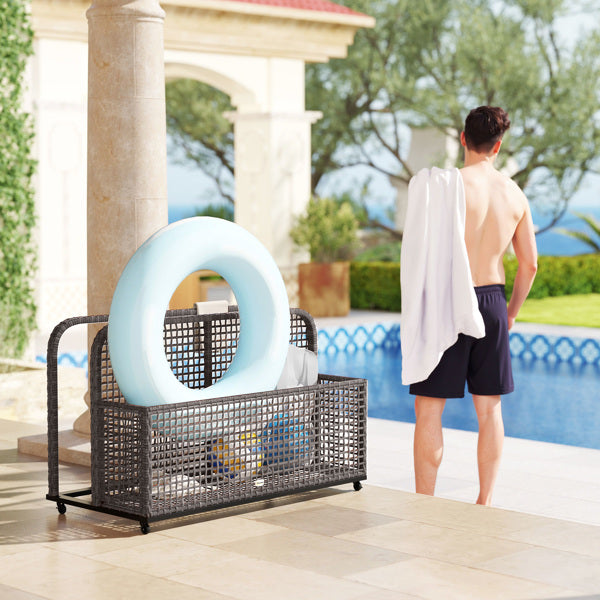 Rattan storage basket