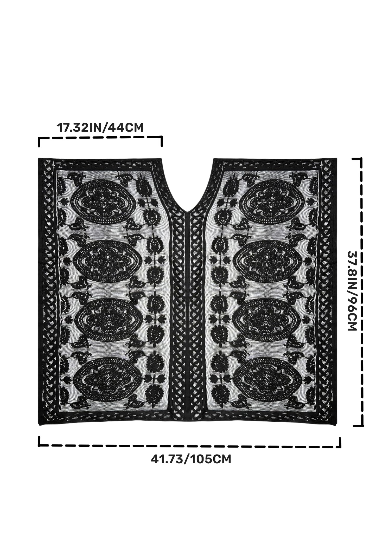 Women's Swimwear Cover-Up for Beach and Pool, Lace V-Neck Swimsuit Dress, Bikini Cover-Up (Black)