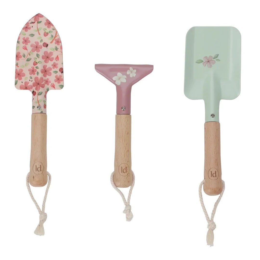 Wooden Kids Gardening Tool Set with Watering Can and Gloves