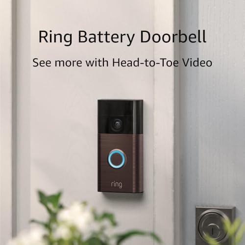 Ring Battery Doorbell, Head-to-Toe Video, Live View with Two-Way Talk, and Motion Detection &amp; Alerts (2024 release), Venetian Bronze