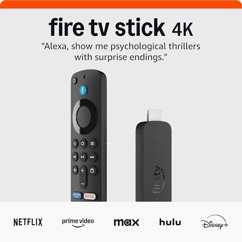 Amazon Fire TV Stick 4K (newest model) with AI-powered Fire TV Search, Wi-Fi 6, stream over 1.5 million movies and shows, free &amp; live TV