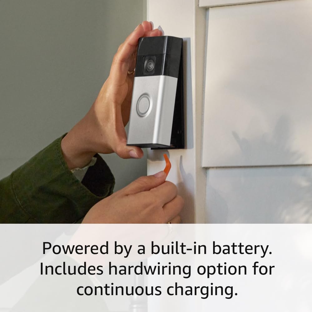 Ring Battery Doorbell, Head-to-Toe Video, Live View with Two-Way Talk, and Motion Detection &amp; Alerts (2024 release), Venetian Bronze