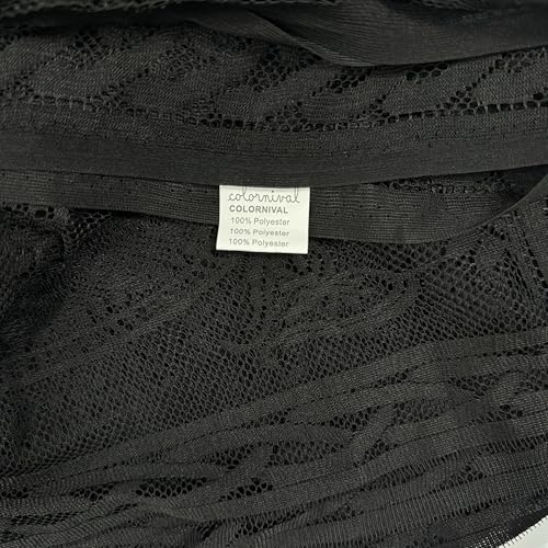 Women's Swimwear Cover-Up for Beach and Pool, Lace V-Neck Swimsuit Dress, Bikini Cover-Up (Black)