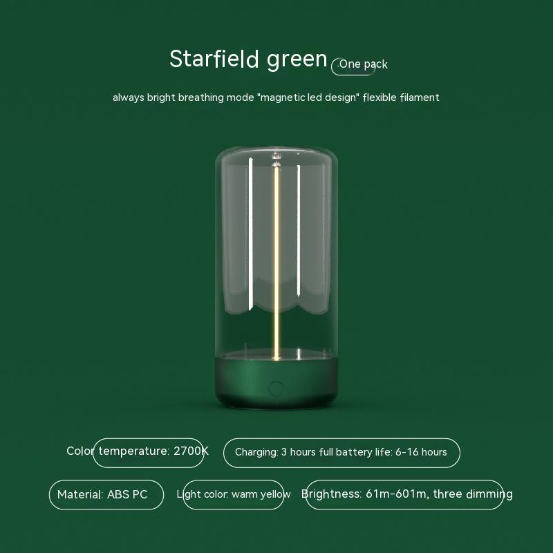 New LED Camping Light Type-C Rechargeable Portable Night Light with High Transparency and Anti-fall Creative Atmosphere Light