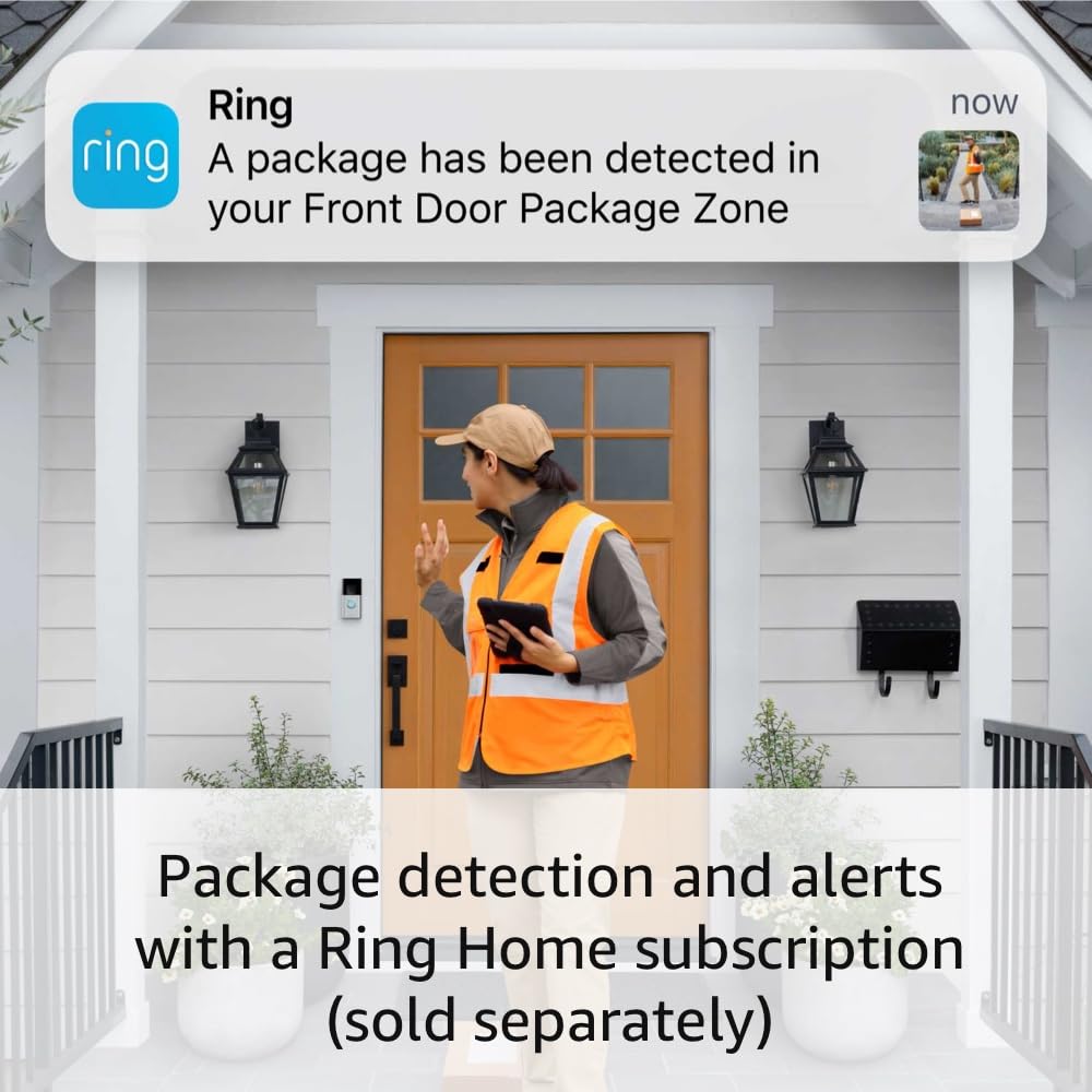 Ring Battery Doorbell, Head-to-Toe Video, Live View with Two-Way Talk, and Motion Detection &amp; Alerts (2024 release), Venetian Bronze