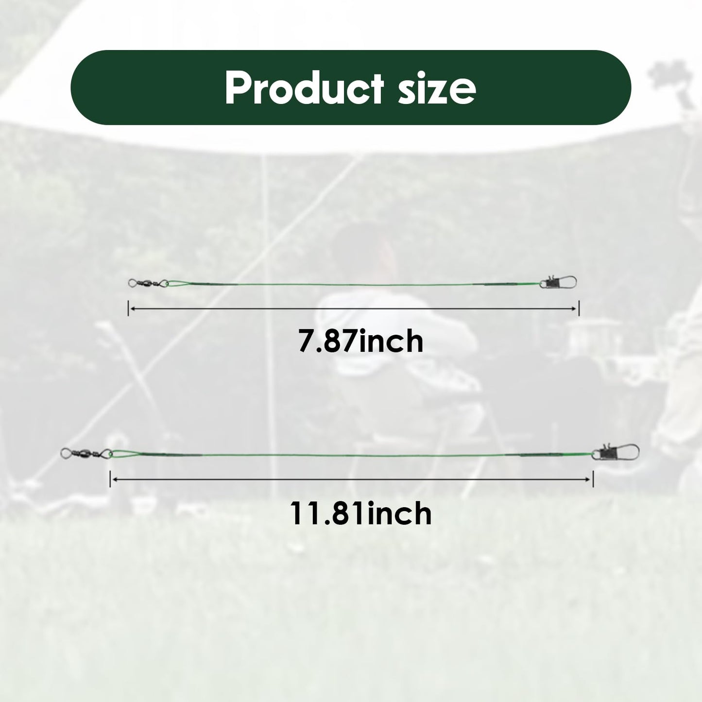 Anti-Bite Steel Fishing Leaders with Swivel and Lead Core Wire for Fishing Accessories