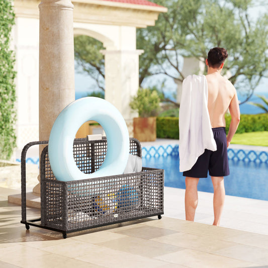 Rattan storage basket