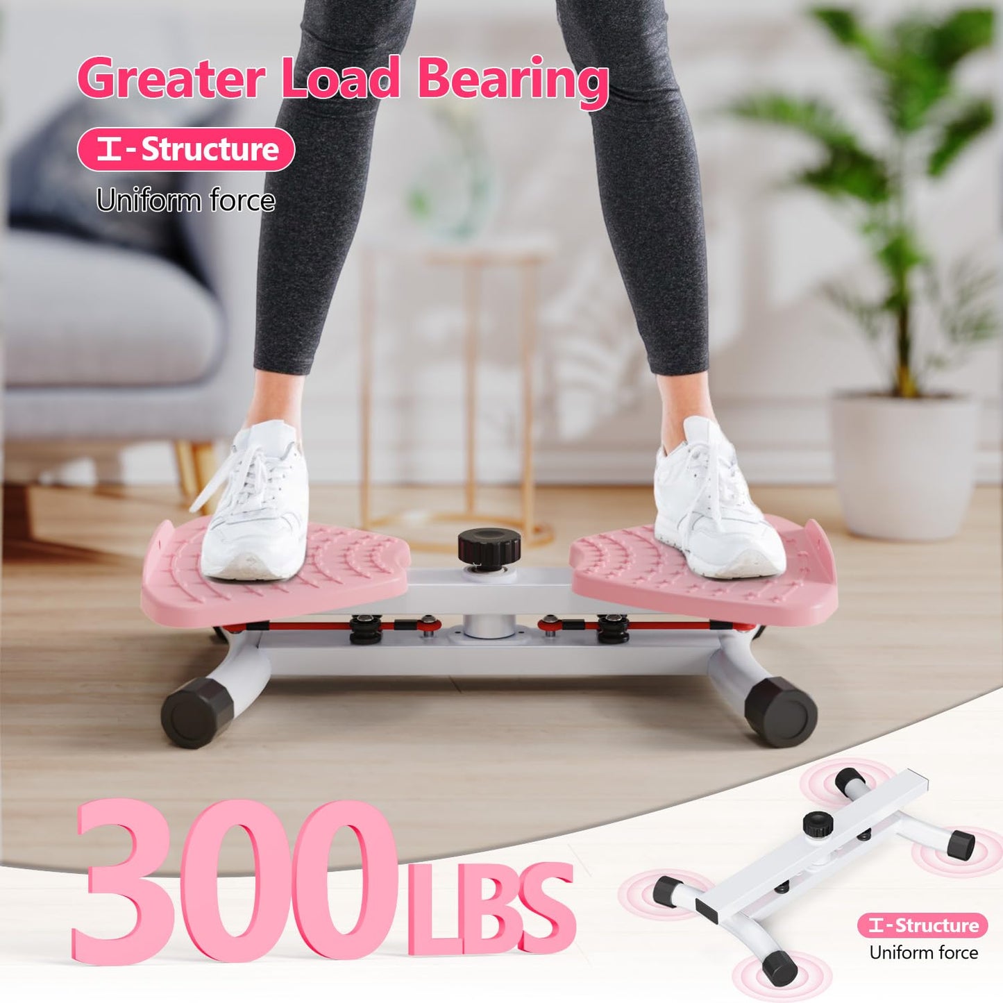 Haoetcw Waist Twisting Machine & Ab Twister Machine - 300 lbs Noiseless Waist Twister Board for Core Exercise, Home Gym Fitness Equipment with Resistance Bands (Women/Men)