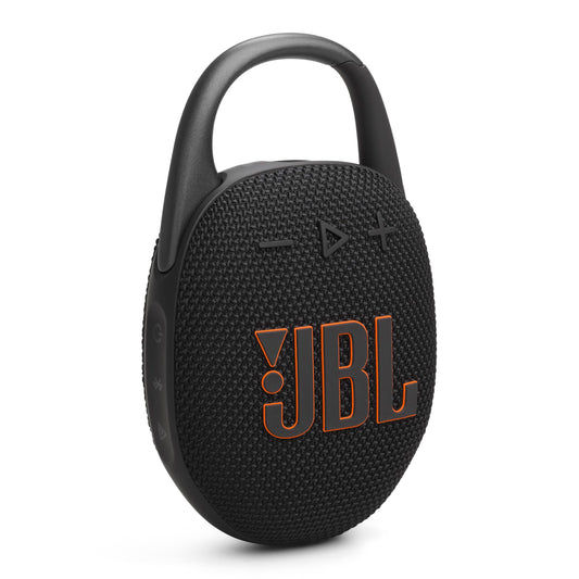 JBL Clip 5 - Ultra-Portable, Waterproof &amp; Dustproof Bluetooth Speaker, Big Pro Sound with Punchy bass, Integrated Carabiner, Up to 12 Hours of Play, Made in Part with Recycled Materials (Black)
