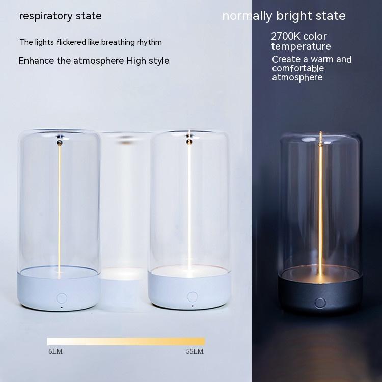 New LED Camping Light Type-C Rechargeable Portable Night Light with High Transparency and Anti-fall Creative Atmosphere Light