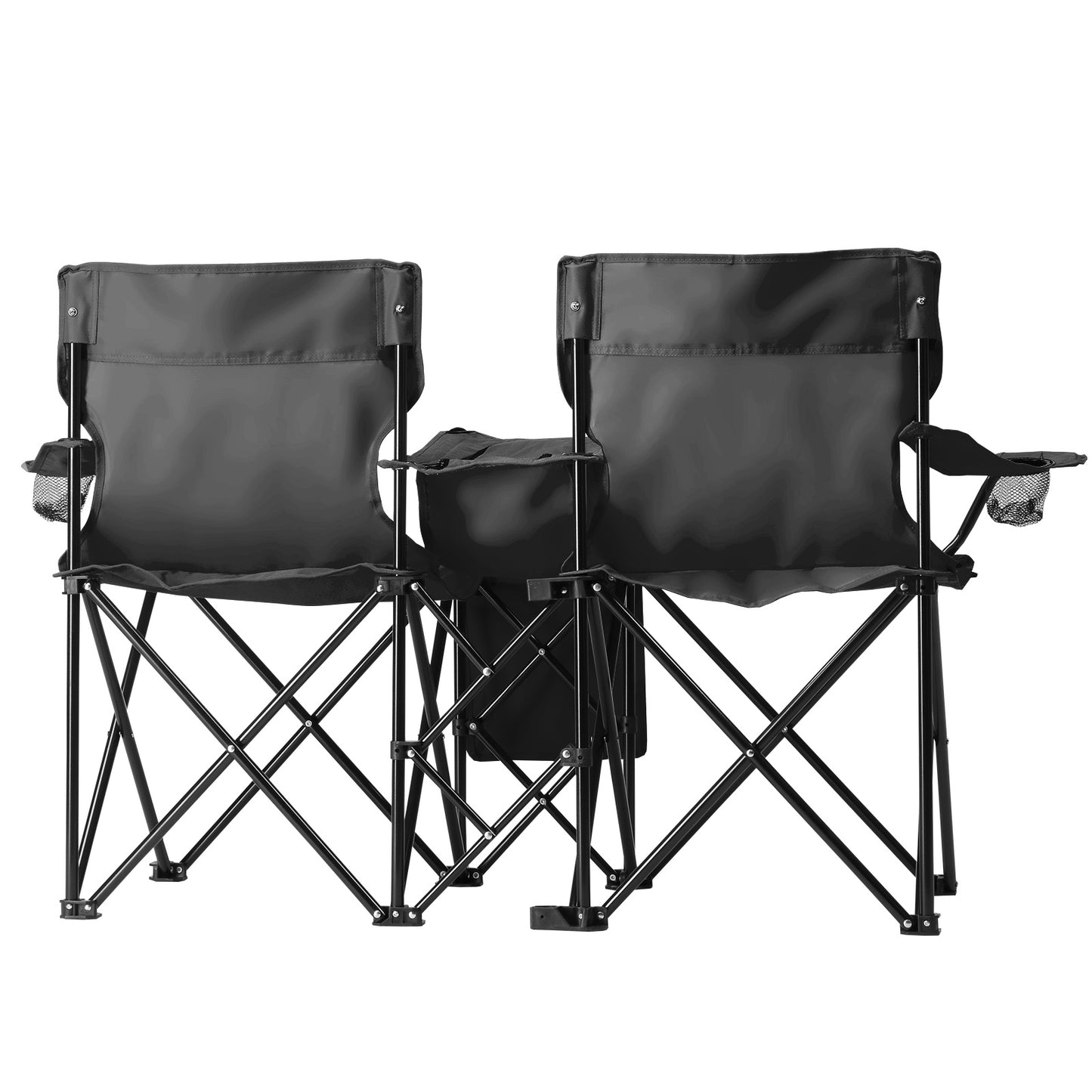 Black Fishing Chair Iron Bracket Oxford Cloth 85kg With Sunshade