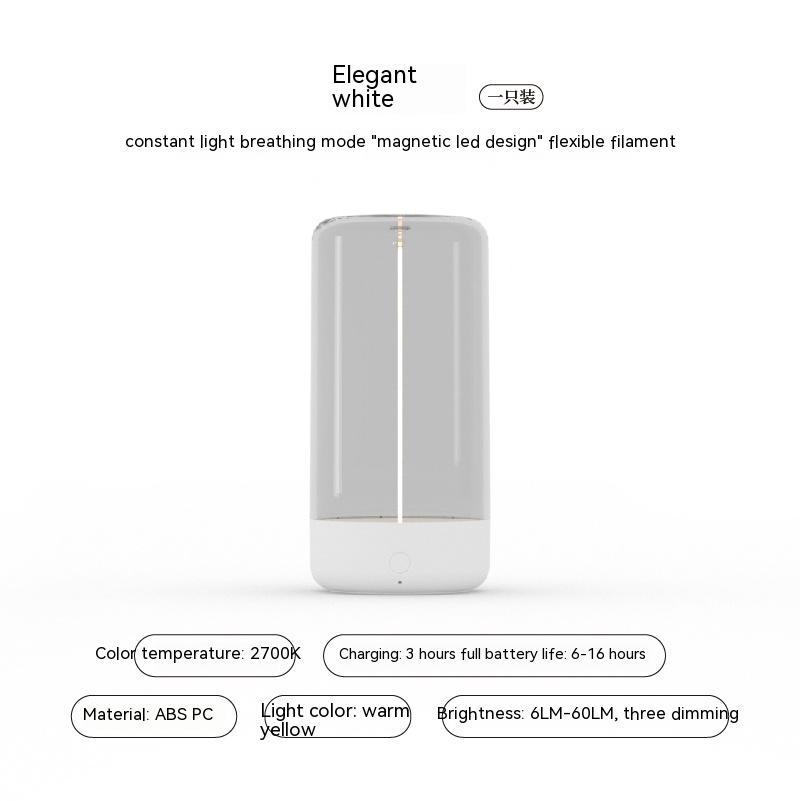 New LED Camping Light Type-C Rechargeable Portable Night Light with High Transparency and Anti-fall Creative Atmosphere Light