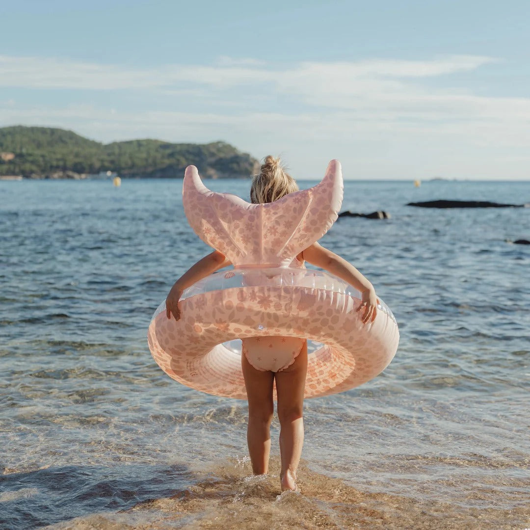 Inflatable Kids Swim Ring Water Float with Tail Design