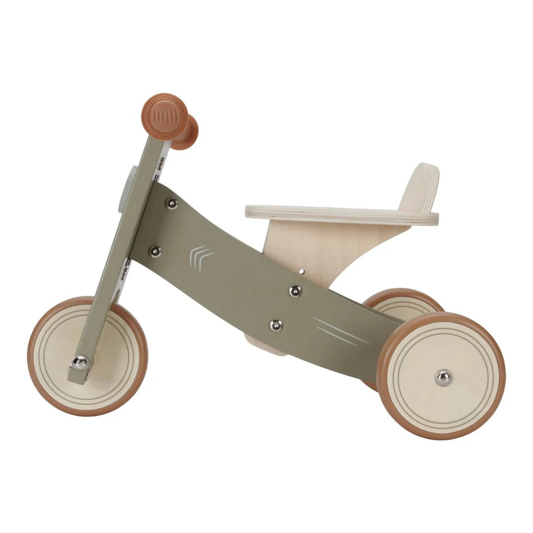 Wooden Tricycle Kids Balance Ride On Toy with Three Wheels