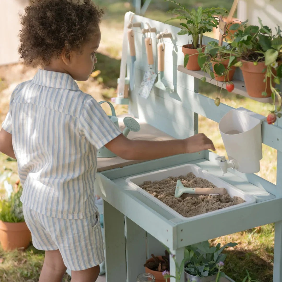 Wooden Outdoor Mud Kitchen Pretend Play Cooking Set
