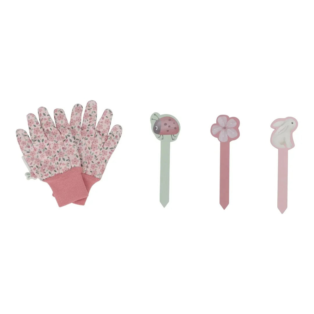 Wooden Kids Gardening Tool Set with Watering Can and Gloves