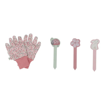 Wooden Kids Gardening Tool Set with Watering Can and Gloves