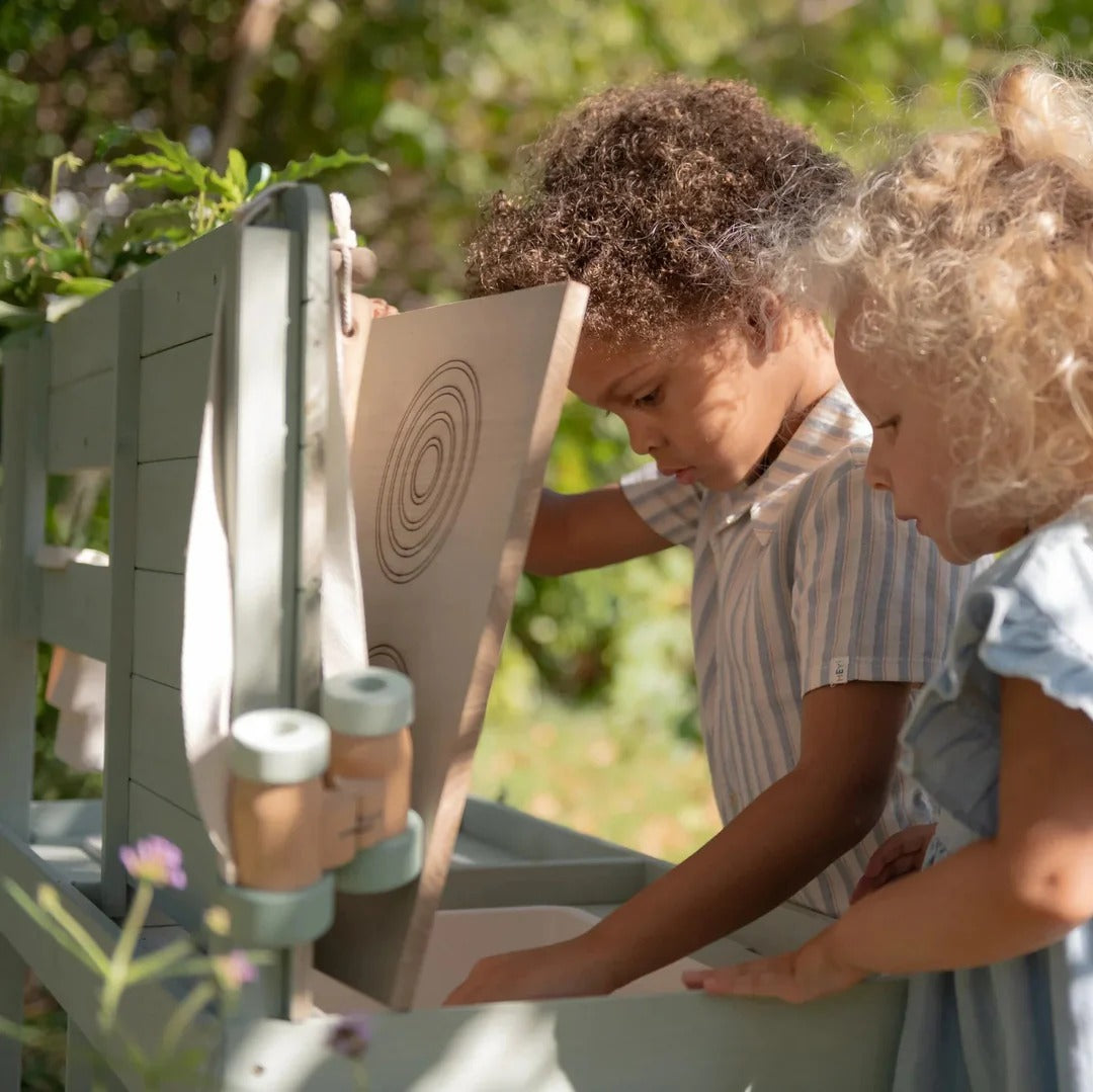 Wooden Outdoor Mud Kitchen Pretend Play Cooking Set