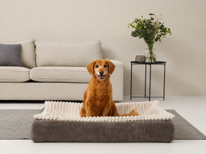 Alternative view of Corduroy Dog Mat with Washable Fabric Cover for Pet Bedding
