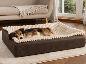 Alternative view of Orthopedic Dog Bed with Memory Foam and Vegan Suede Cover